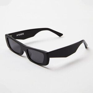 BNWT Afends - Jet Fuel - Skinny Rectangle Sunglasses / Gloss Black / Unisex